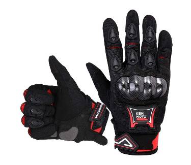 kemimoto Motorcycle Gloves, Summer Men Riding Gloves Breathable Carbon Fiber Glove for Motocross Racing Dirt Bike